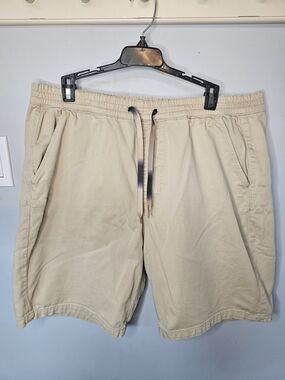 7 For All Mankind Khaki Drawstring Shorts Men's XL Cotton Casual